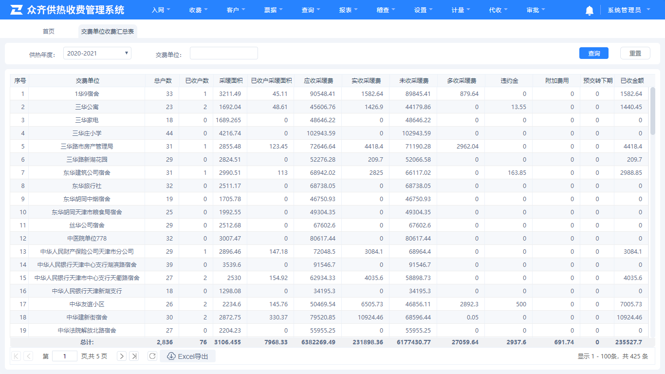 暖费物业代收